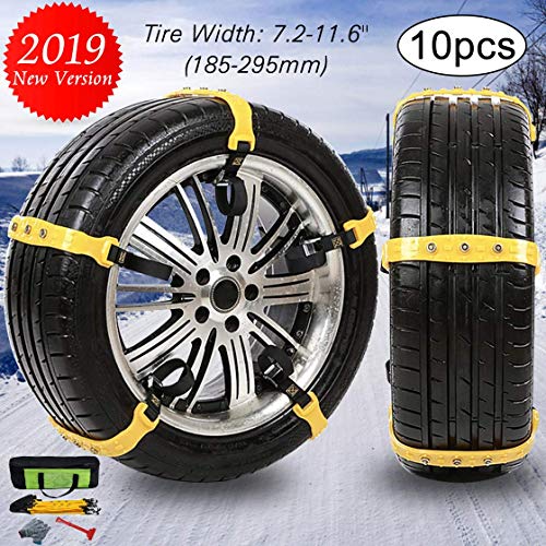 FairyMe Tire Chains Car Safety Chains Cable Traction Mud (Yellow Narrow) - Thumbnail 7
