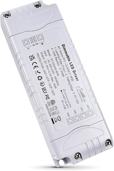 REYLAX 24V DC LED Driver 60W 2.5A Dimmable Triac PF >0.95