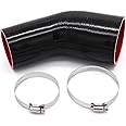 45 Degree2.5 to 3 inch Silicone Reducer Coupler Hose 4-Ply Reinforced Turbo,Intercooler,Intake Piping Coupler Hose with T-Bolt Clamps Length 4″