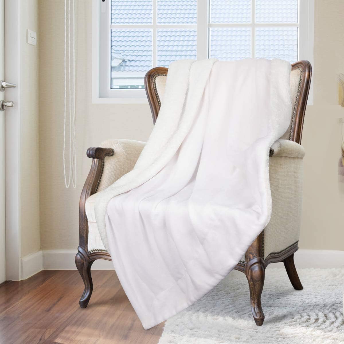 Imperial Rooms Sherpa Fleece Blanket Bed Throws Blankets for Sofas Soft