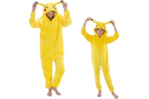 AILMQYJL Snug Fit Unisex Adult Onesie Pajamas, Flannel Cosplay Cartoon One Piece Halloween Costume hooded Sleepwear Homewear