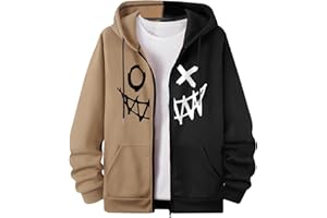 RoseSeek Men's Zip Up Hoodies Graphic Long Sleeve Pullover Hoodies Sweatshirt Western Streetwear Hoodies