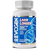 Evogen Liver Longer - Premium Liver Support Supplement | Detox, Health, & Repair | N-Acetyl L-Cysteine, Milk Thistle, TUDCA | 84 Capsules