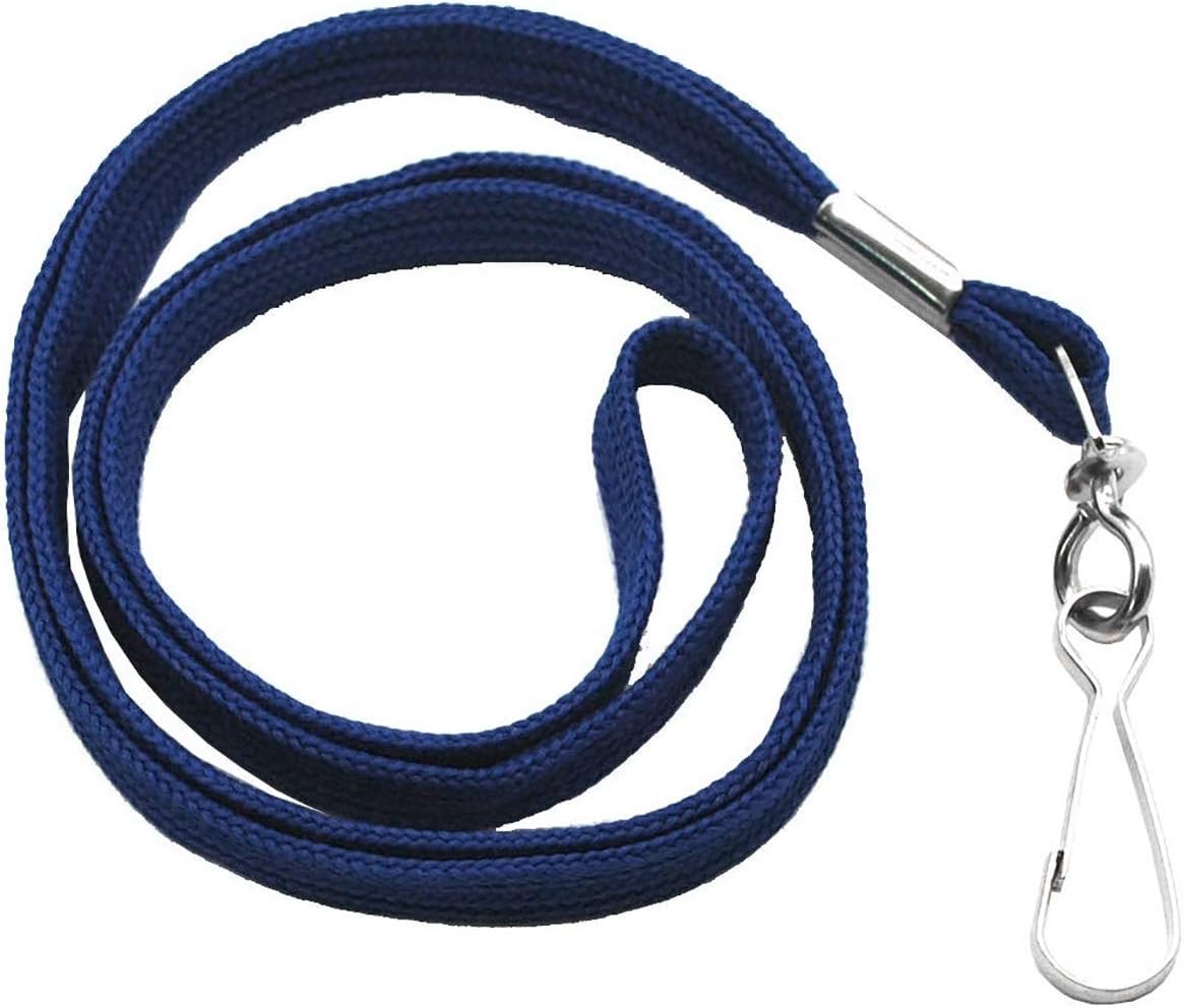 Bird 100 Pack Bulk Badge Lanyards for ID Badges - Neck Lanyard Name Tag ID Holder (Navy Blue, 100 Pack), Navy Blue,black - Image 4