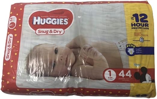 huggies snug and dry size 1 44 ct