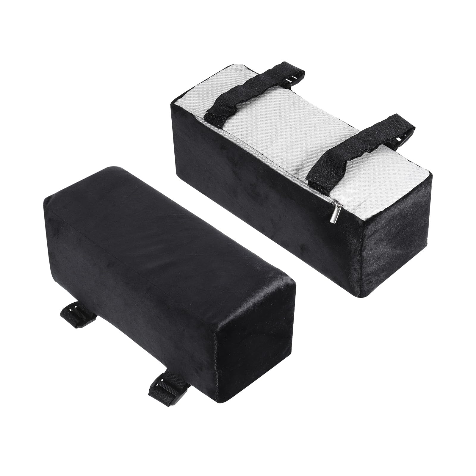 PATIKIL Office Chair Arm Pads, 2pcs Office Chair Arm Cover Office Chair Pads Long 4in Thick Armrest Cushion Protectors Memory Foam for Computer Desk Chairs, Black