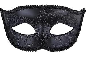 Aqearl Masquerade Mask for Women Men Shiny Venetian Halloween Masks for Party Prom Ball Costume Mask