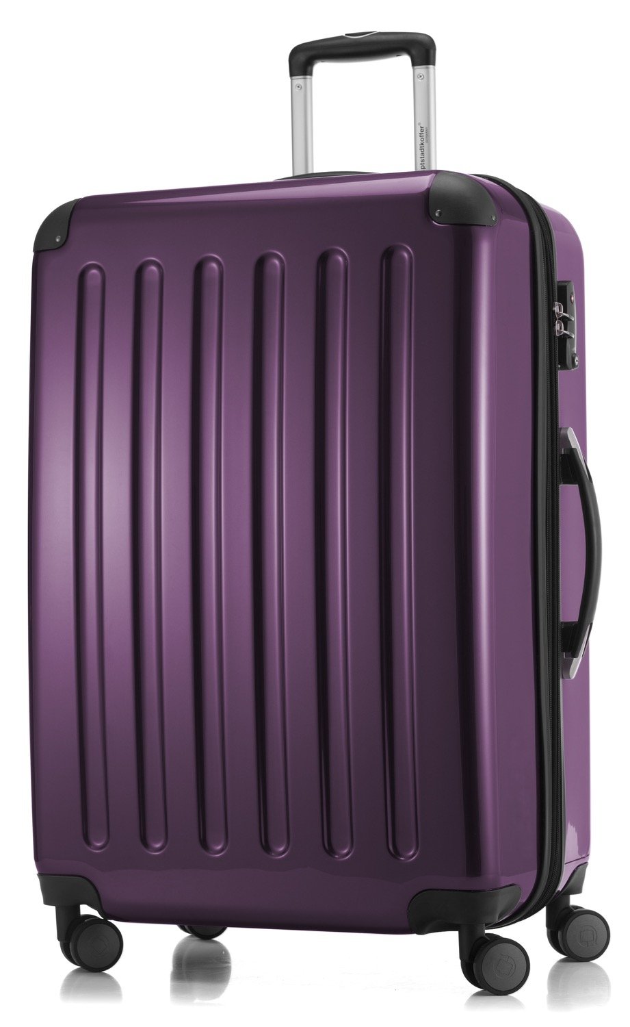 Hauptstadtkoffer - Alex - Hardshell Suitcase, Large Luggage, 4 Double Wheels, TSA, 75 cm, 119 liters, Purple