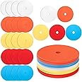 Eorbow 20 Pcs Flat Cones Spot Markers, 6 inch Non-Skid Floor Hole Spot Markers, Soccer Cones Field Court Markers, Flat Discs Training Field Cones for Sports Speed Agility Practice, 5 Colors