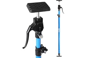 Leikius Tallest Steel Cabinet Jack for Installing Upper Cabinets, 49-114 inches Heavy Duty Support Pole,3rd hand Aluminum Handle Adjustable Support Rod with 154LB Capacity for Drywall Jack& Cargo Bars