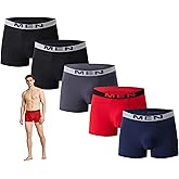 LuxeCore Men's Boxer Briefs Multipack, 5-Pack Sport Soft Breathable Performance Boxers (S-XXL)