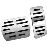 TTCR-II Compatible with Volkswagen Atlas Pedal Covers Tiguan 2018-2025 and Jetta 2019-2025, for VW Golf GTI 2015-2025, for Arteon ID4 Taos Brake and Gas Pedal Plate (Only fit Automatic, 2 PCs)