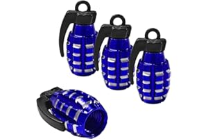 LSKASELUE 4 PCS Valve Stem Caps, Aluminum Heavy-Duty Car Wheel Valve Covers Corrosion Resistant Cap, Universal Air-Proof Tire