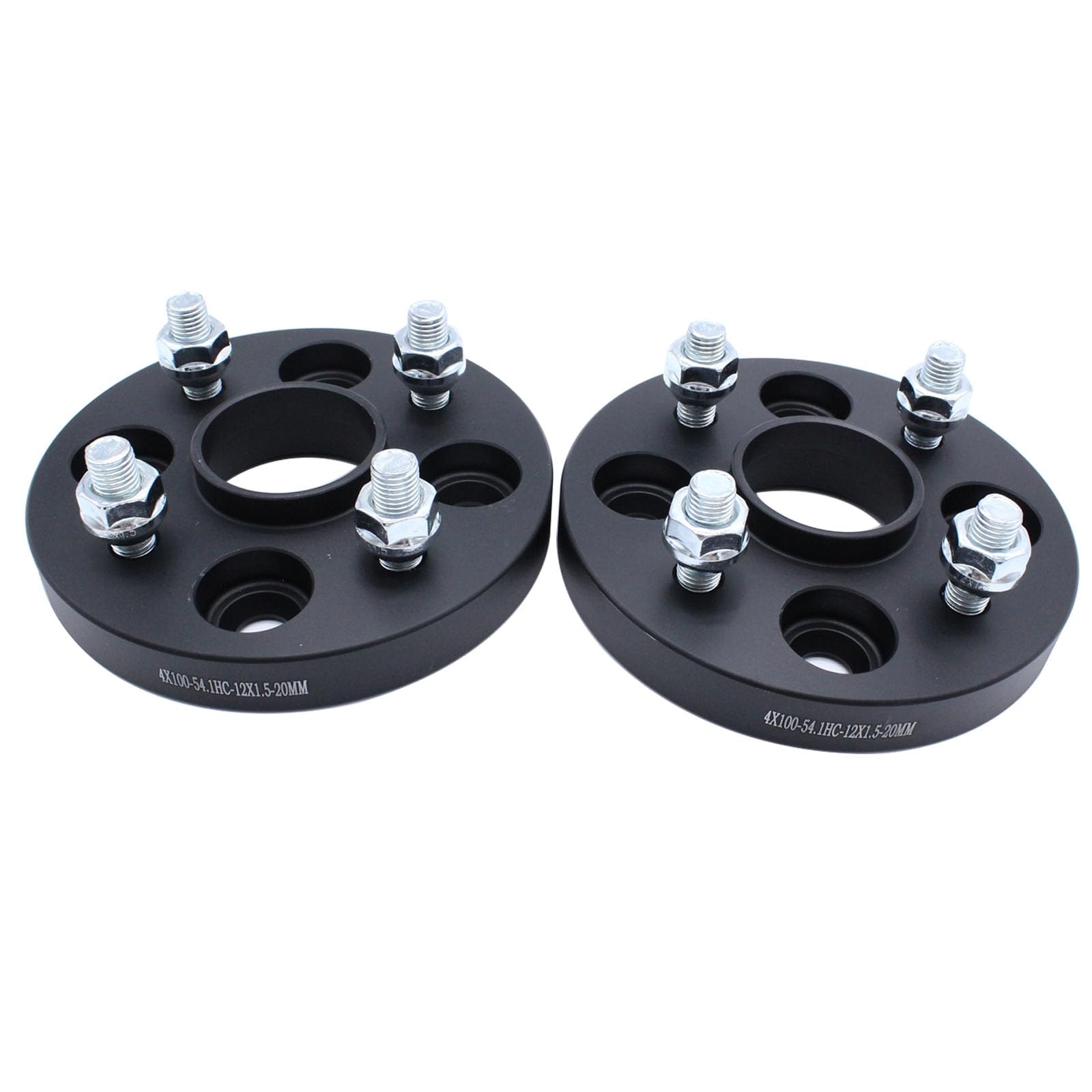 Photo 1 of 20mm Wheel Spacers Hub Flange Kits 4x100 PCD Hub Centric Wheel Spacers M12x1.5 54.1mm Adaptors Suitable for Mazda MX5 Mk1 or Mk2