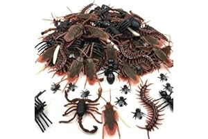 60pcs Life-Like Artificial Bug Prank Props, Realistic Insect Replicas for Halloween and April Fool's Day - Includes Cockroach