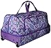Vera Bradley Women's Lighten Up Large Wheeled Duffel, Lilac Tapestry