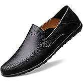Men's Loafers Genuine Leather Flat Breathable Casual Shoes Handmade Slip On Driving Shoes Fashion Business Shoes