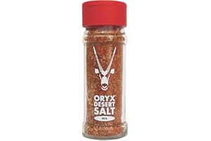 ORYX DESERT SALT Oryx BBQ Desert Salt - BBQ Rub Spice Mix of Kosher Salt, Smoked salt, Coriander, Rosemary, Paprika, Turmeric & Garlic - Naturally Organic Gourmet Seasoning Shaker, Glass - Kalahari Desert Salt, 2.29oz