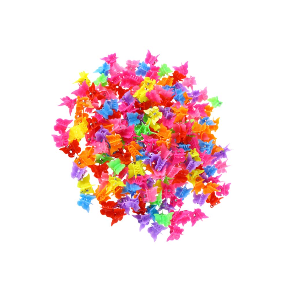 Beaupretty Butterfly Hair Clips Mini Butterfly Hair Claws Clips Hair Pins Hair Clamps for Girls Toddlers Kids,150pcs(Random Color)