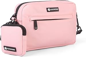 COOWONE Waterproof Dog Treat Pouch, Dog Training Treat Pouch Built in Poop Bag Dispenser Dog Walking Bag (Pink)