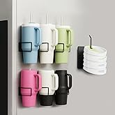 Magnetic Stanley Cup Holder for Refrige, Magnetic Water Bottle Holder for Stanley Water Bottle 40 oz with Handle, Stanley Lid Organizer for Stanley Cup Accessories