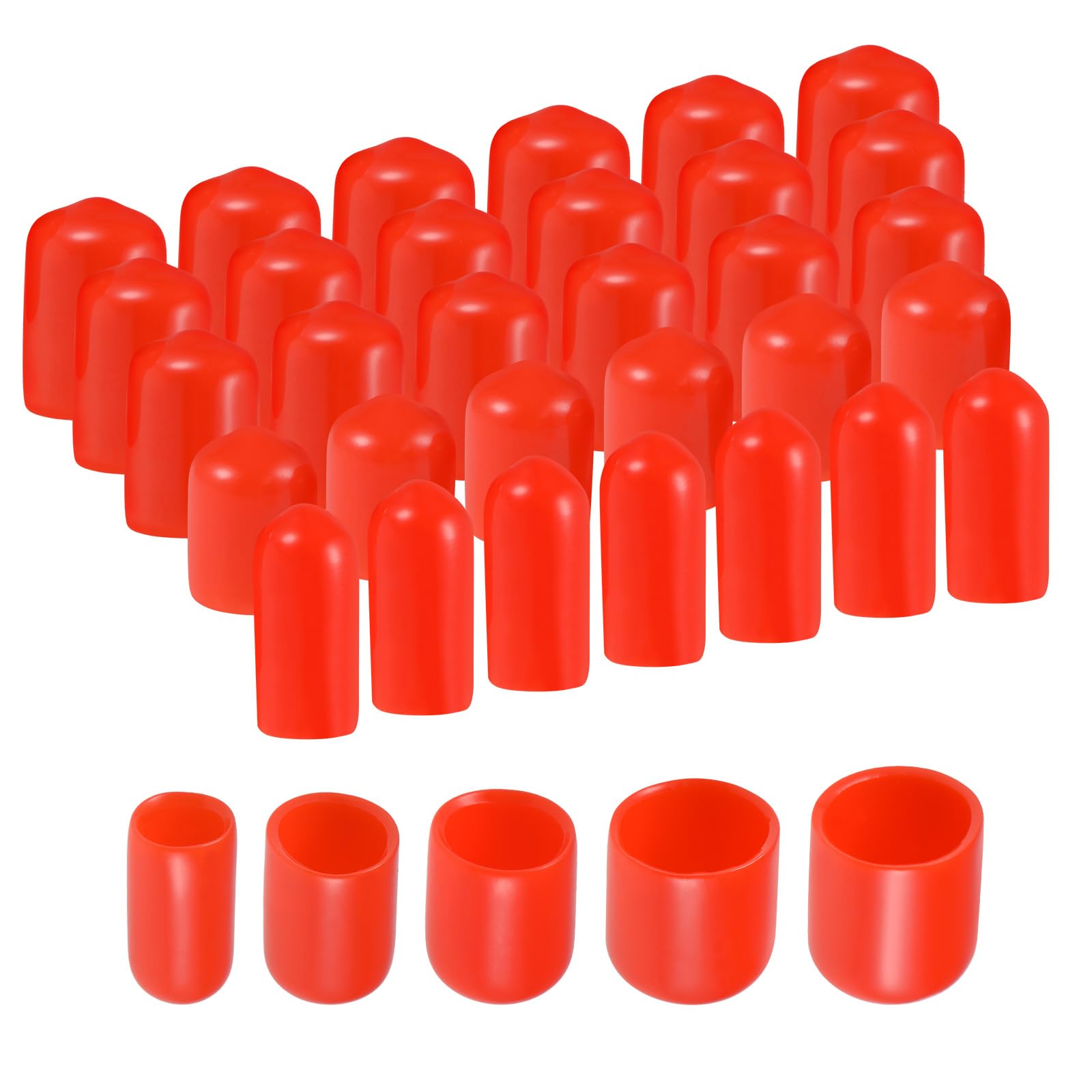 uxcell 100pcs Round Rubber End Caps