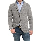 Aoysky Men's Shawl Collar Cardigan Sweater Button Down Knitwear with Pockets