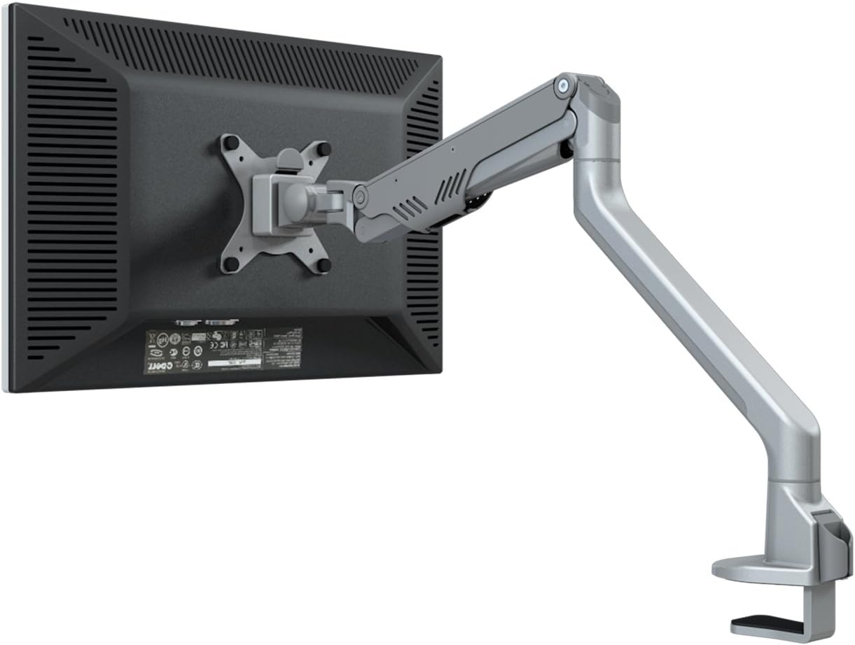 ThingyClub Gas Spring Single LCD Arm Desk VESA Bracket & Monitor Arm Stand for 10"-30" Screens: Tilt up 90° /down 45°
