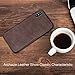 SALAWAT Compatible with iPhone Xs Case Slim Shock Proof Phone Cover Lightweight Premium PU Leather TPU Bumper PC Protection for iPhone X 5.8 inch (Darkbrown)