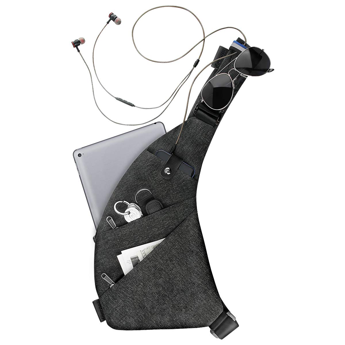 Sling Crossbody Bags Trendy Travel Anti Theft Safe Purse Bags for Women Men Waterproof