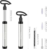 SNMIX Ball Pump with Needle and Hose Aluminium Ergonomic Nozzle Silver view 3