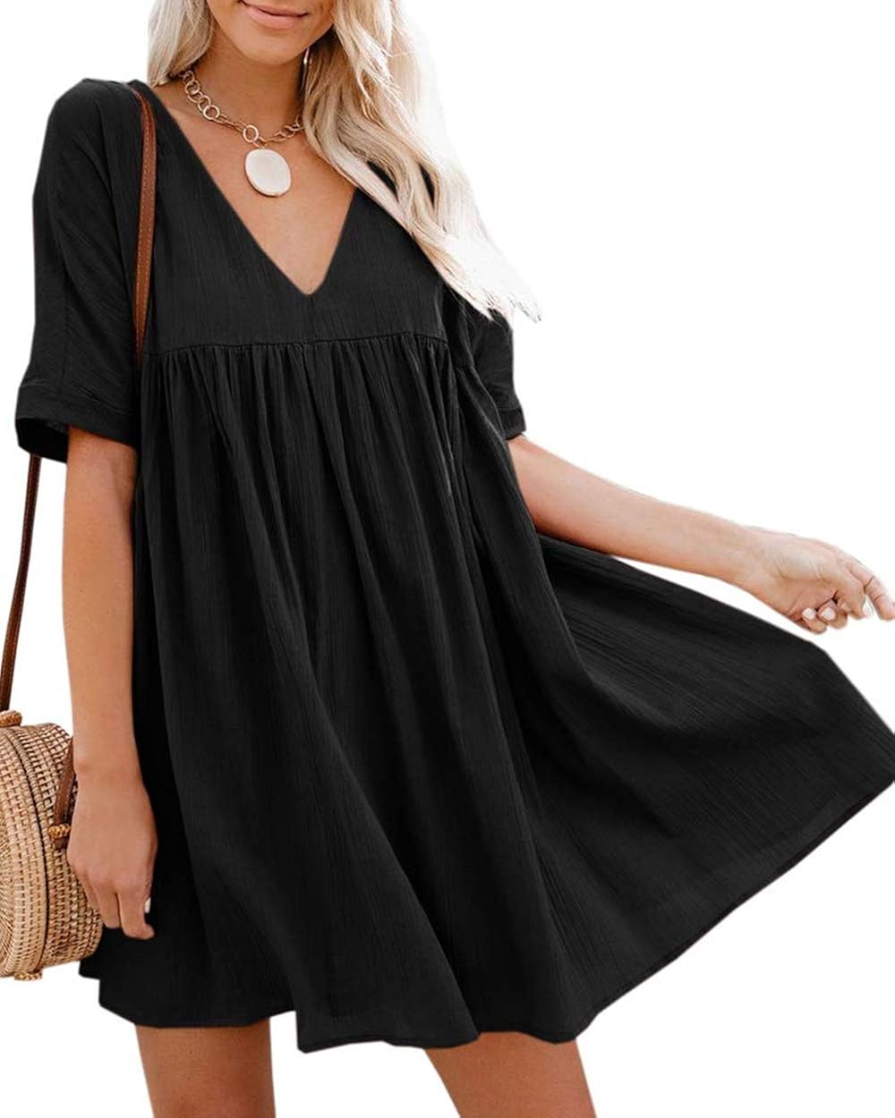 flowy dresses short casual