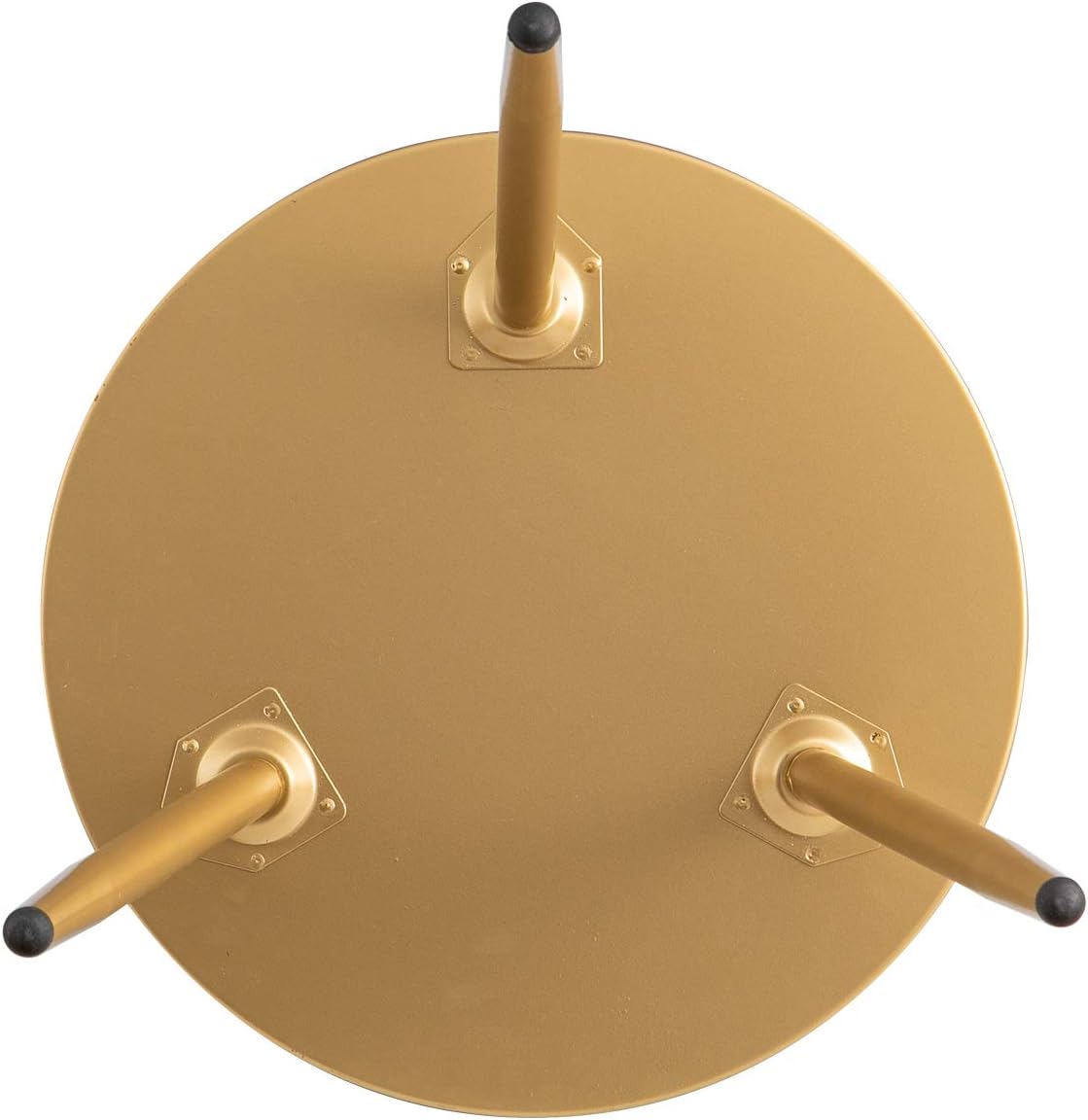 Round Side Table, Metal End Table, Nightstand/Small Tables for Living Room, Accent Tables, Side Table for Small Spaces,Gold & Gray by Aojezor: Kitchen & Dining