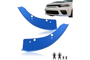 GANGMU TEC Pair of Front Bumper Lip Protection Cover, Splitter Protector Compatible with Dodge 2015-2022 2023 2024 Charger SRT/Scat Pack 2019-2022 2023 2024 Charger GT/RT(Blue)