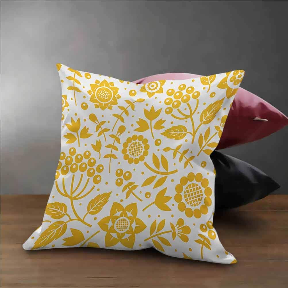 HouseLook Yellow Flower Decorative Throw