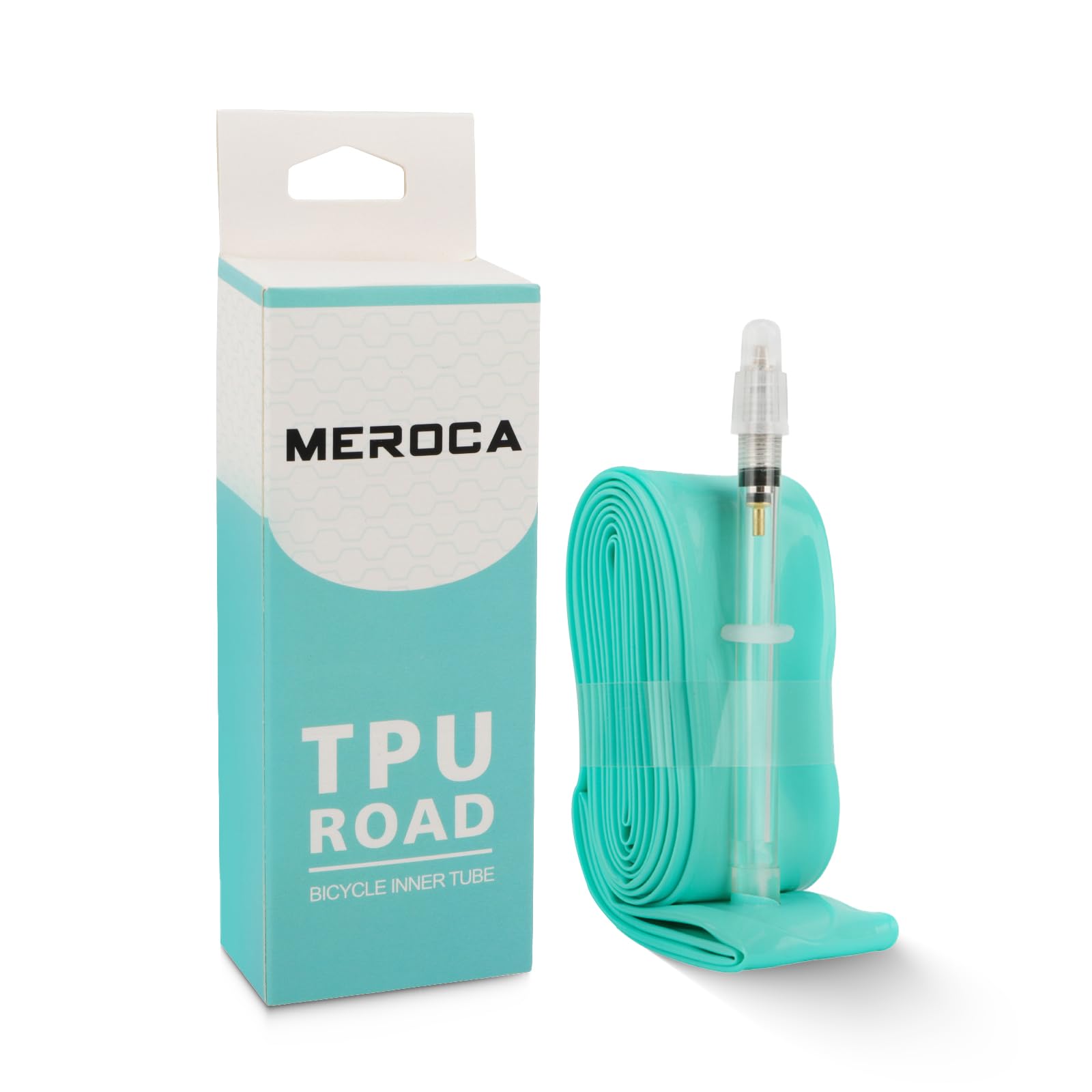 TINGSING TPU Inner Tube 700C, Compatible with 700x23/25/28/30/32/35c, 65mm Presta Valve, Ultralight Road Bike Inner Tubes, 30g Bicycle Tire for All Road & Gravel, Green