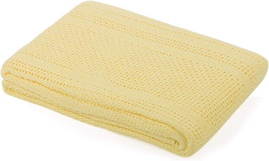 DUDU N GIRLIE Baby Blanket for Newborn, Yellow, 70x90cm