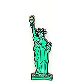 Statue Of Liberty Enamel Pin - Theme Series - Enamel Lapel Pin - Plated Badge for Clothing, Bags, and Lanyards