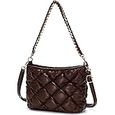 Quilted Crossbody Purses for Women, Ladies Shoulder Bags with Top-handle, Satchel Bag Totes Leather Trendy Handbag