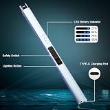 SUPRUS Electric Lighter Arc Windproof USB Rechargeable Blue view 2