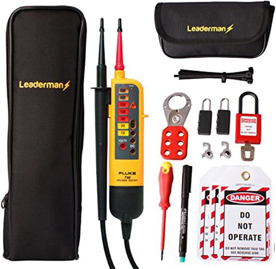 Fluke T90 Voltage and Continuity Tester KIT2L with Case Plus MCB Lock
