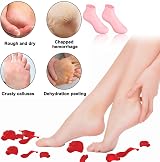 JOOTUEPO Silicone Moisturizing Socks Anti Slip Aloe Heel Repair for Dry Cracked view 4