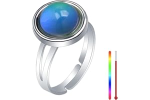 FOECBIR Mood Ring Color Rings Adjustable Size The Decorations