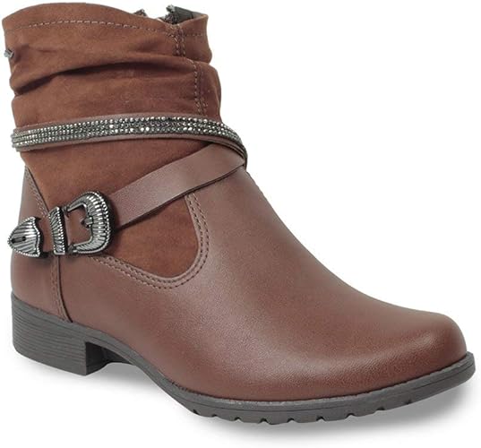 bota cano curto com strass