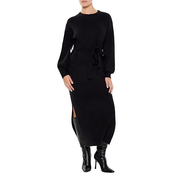 Forever 21 Women's Sweater-Knit Midi Dress Oatmeal XX-Large at Amazon  Women's Clothing store