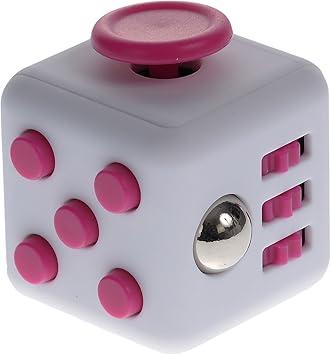Kiiko Fidget Cube Toy To Relive Stress And Anxiety Children And Adult Toy Multi Sides With Various Buttons And Dials White Pink Amazon Co Uk Toys Games