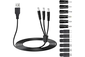 TONTON Universal Dog Shock Collar Charger Cable, 12-in-1 Training Collar USB Charging Cord for Bousnic, Mini Educator, Dogrook, Patpet, Petspy, Slopehill Replacement E Collar Charger Cord for Training System