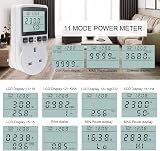 KETOTEK Power Meter Plug Energy Monitor 11 Modes LCD Display KWH Amp Volt view 2
