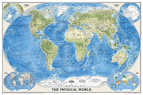 World Physical [Enlarged and Tubed] (National Geographic Reference Map)