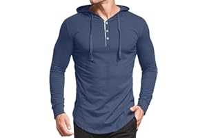 KUYIGO Men's S-5X Short&Long Sleeve Athletic Casual Plus Size Hoodies Sport Sweatshirt Hooded T-Shirts